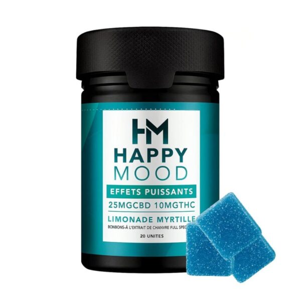 Gummies CBD THC bleu HAPPY MOOD
