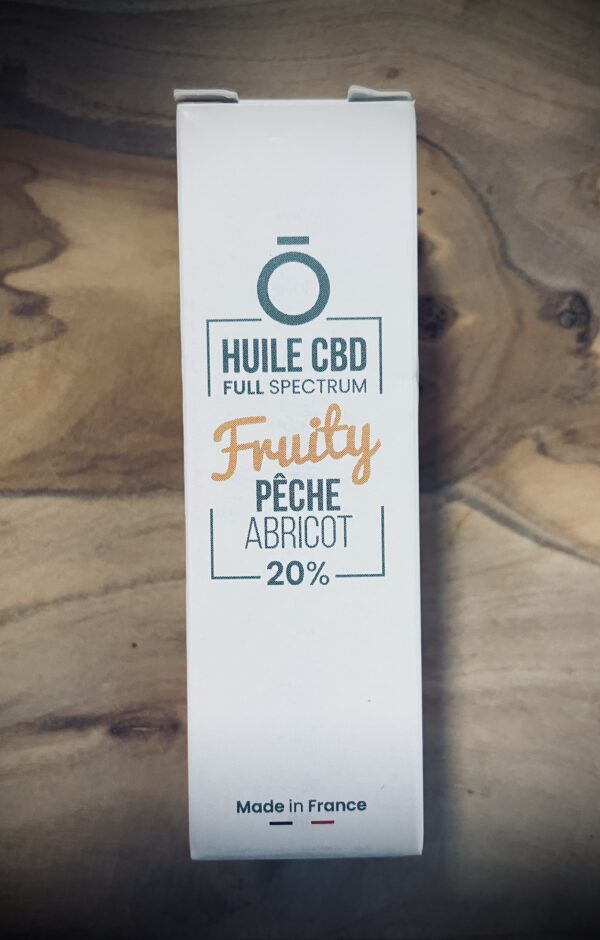 Huile CBD 20% fruity saveur pêche -abricot