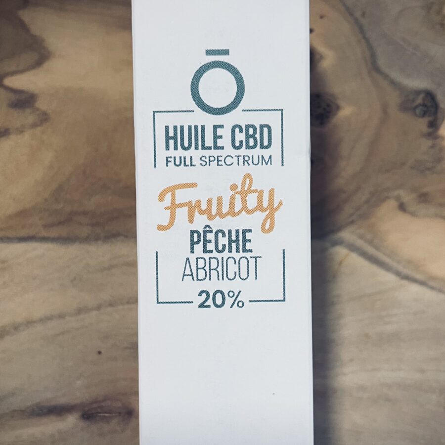 Huile CBD 20% fruity saveur pêche -abricot