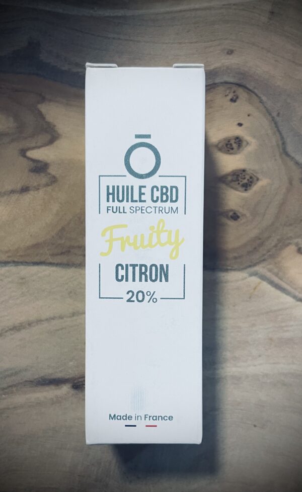Huile fruity 20% CBD saveur citron